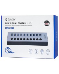 USB3.0 хаб Orico BT2U3-10AB USB3.0x10 серый