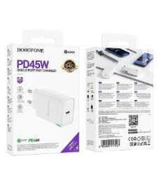 Сетевое зар. устр. Borofone BA86A 1C 45W белое