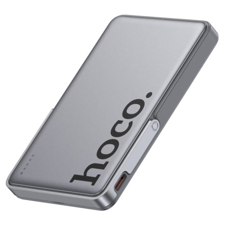  Powerbank с беспроводной зарядкой MagSafe Hoco Q36 5000mAh 1USB-C 20W серый