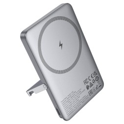 Powerbank с беспроводной зарядкой MagSafe Hoco Q36 5000mAh 1USB-C 20W серый