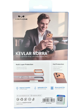  Накладка для i-Phone 17 Pro Keephone Kevlar Norra MagSnap (Solar) оранжевый