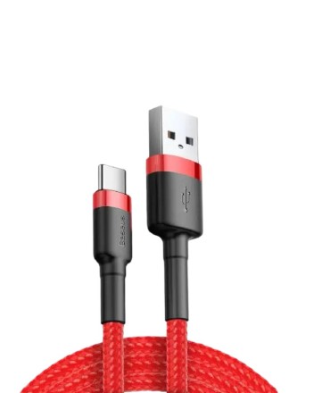  Usb Кабель-зарядка Type-C Baseus Cafule 1м (CATKLF-B09) 3A красный