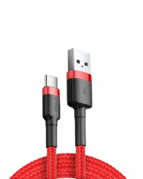 Usb Кабель-зарядка Type-C Baseus Cafule 1м (CATKLF-B09) 3A красный