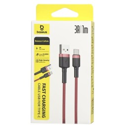 Usb Кабель-зарядка Type-C Baseus Cafule 1м (CATKLF-B09) 3A красный