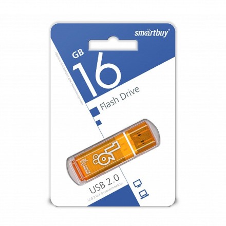  USB флеш накопитель Smartbuy 16GB Glossy Orange (SB16GBGS-Or)