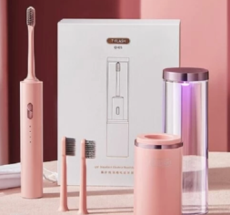 Электрическая зубная щетка со стерилизатором Xiaomi T-Flash UV Sterilization Toothbrush  (розовая)