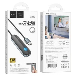 Кабель-переходник Hoco UA23 HDMI (папа) на Type-C (мама) черный