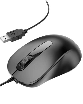  Мышь проводная Borofone BG4 черный