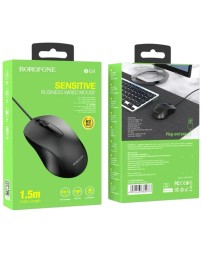 Мышь проводная Borofone BG4 черный