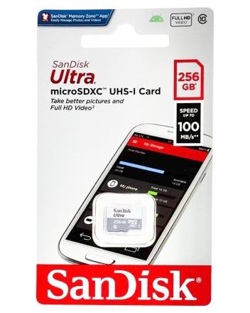  SDXC карта памяти Sandisk 256GB Ultra UHS-I (100 Mb/s) SDSQUNR-256G-GN3MN