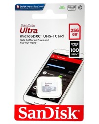 SDXC карта памяти Sandisk 256GB Ultra UHS-I (100 Mb/s) SDSQUNR-256G-GN3MN