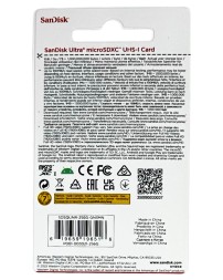 SDXC карта памяти Sandisk 256GB Ultra UHS-I (100 Mb/s) SDSQUNR-256G-GN3MN