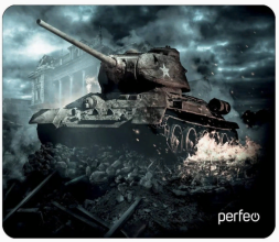 Perfeo Коврик для компьютерной мыши &quot;Tanks&quot;, Рис.6 (180*220*2 мм), ткань+резиновое основание