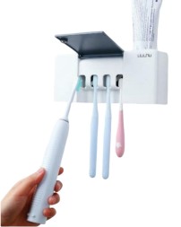 Дезинфицирующий держатель для зубных щеток Liushu Sterilization Toothbrush Holder белый