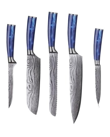  Набор кухонных ножей Xiaomi Spetime 5-Piece Steel Kitchen Knife Set G05-BU (5 ножей) синий