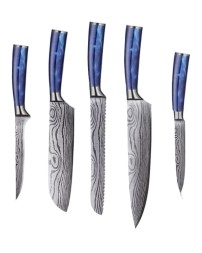 Набор кухонных ножей Xiaomi Spetime 5-Piece Steel Kitchen Knife Set G05-BU (5 ножей) синий
