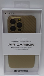Накладка для i-Phone 13 Pro 6.1&quot; K-Doo Air Carbon пластик золотая