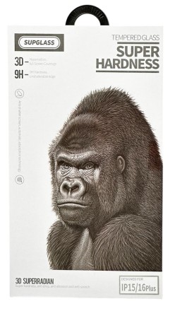  Защитное стекло для i-Phone 15 Plus/16 Plus 6.7&quot; Supglass XC-11 3D чёрное