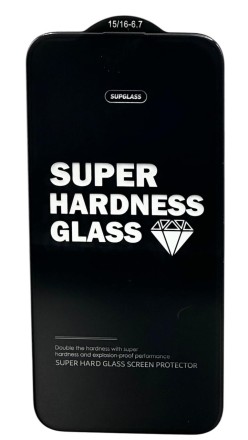 Защитное стекло для i-Phone 15 Plus/16 Plus 6.7&quot; Supglass XC-11 3D чёрное
