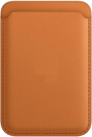  Кожаный чехол-бумажник для карт и визиток MagSafe Leather Wallet для Apple i-Phone коричневый