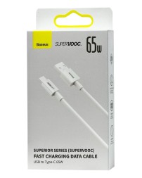 Usb Кабель-зарядка TYPE-C Baseus Superior Supervooc 1м (CAYS000902) 65W белый
