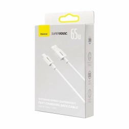 Usb Кабель-зарядка TYPE-C Baseus Superior Supervooc 1м (CAYS000902) 65W белый