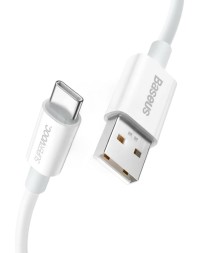 Usb Кабель-зарядка TYPE-C Baseus Superior Supervooc 1м (CAYS000902) 65W белый