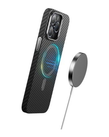  Накладка для i-Phone 15 Pro Keephone Kevilar MagSnap черный