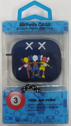  Силиконовый светящийся в темноте чехол для AirPods 3 Luxo Kaws рисунок №51