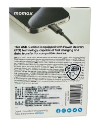 Usb Кабель-зарядка Type-C на Type-C Momax elite 60W DC30D 1.5м черный