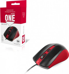 Мышь проводная Smartbuy ONE 352 USB/DPI 800-1200-1600/4 кнопки/1.24м красно-черная (SBM-352-RK)