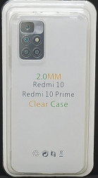 Чехол-накладка силикон 2.0мм Xiaomi Redmi 10/10C прозрачный
