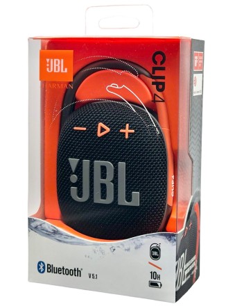  Bluetooth колонка JBL Clip 4 чёрно-оранжевая