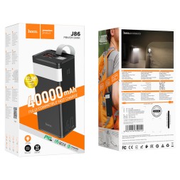 Powerbank Hoco J86 40000mAh 22.5W 2USB/Type-C/Micro с дисплеем черный