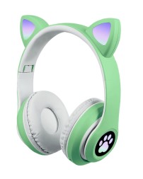 Стереонаушники Bluetooth Полноразмерные JBH Cat STM-28 BT5.0/200mAh зеленые
