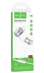 Наушники с микрофоном Hoco M108 1.2м серебристые