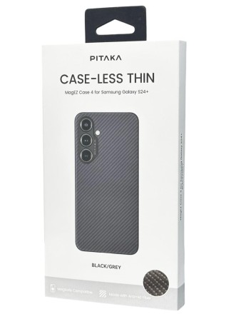  Накладка для Samsung Galaxy S24+ Pitaka Magez Case 4 черно-серая