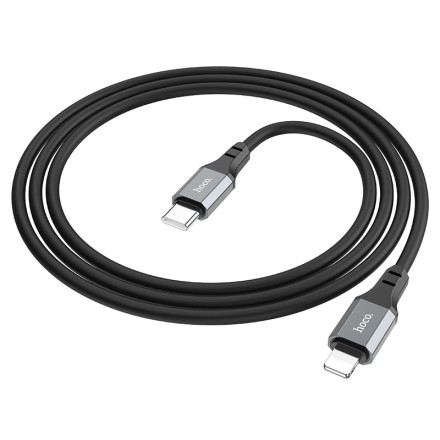  Usb Кабель-зарядка Type-C на Lightning Hoco X86 20W 1м силиконовый черный