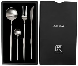 Набор столовых приборов Maison Maxx Modern Flatware Set (4 предмета) серебристый