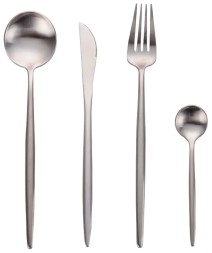 Набор столовых приборов Maison Maxx Modern Flatware Set (4 предмета) серебристый