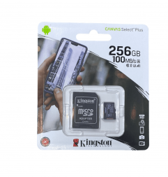 micro SDHC карта памяти Kingston 256GB Class 10 UHS-I Ultra 100MB/s с адапт. (SDCS2/256GB)