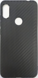Накладка для Xiaomi Redmi Note 6 силикон карбон чёрный
