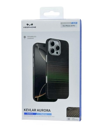  Накладка для i-Phone 16 Pro Keephone Kevlar Aurora MagSnap SeaNova