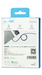 Usb Кабель-зарядка Type-C на Type-C Anker Zolo (A8060P11) 240W 1.5м черный