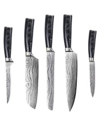 Набор кухонных ножей Xiaomi Spetime 5-Piece Steel Kitchen Knife Set G05-BL (5 ножей) черный