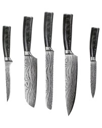 Набор кухонных ножей Xiaomi Spetime 5-Piece Steel Kitchen Knife Set G05-BL (5 ножей) черный