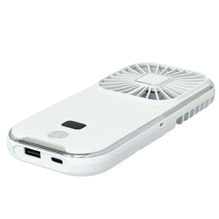  Вентилятор портативный + powerbank 3000mAh Mini F30 Pro белый