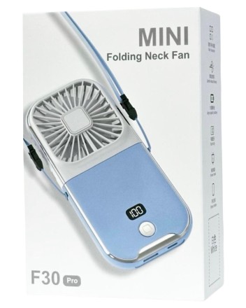  Вентилятор портативный + powerbank 3000mAh Mini F30 Pro белый