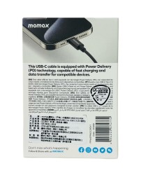 Usb Кабель-зарядка Type-C на Type-C Momax elite 60W DC29D 0.5м черный