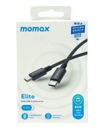 Usb Кабель-зарядка Type-C на Type-C Momax elite 60W DC29D 0.5м черный